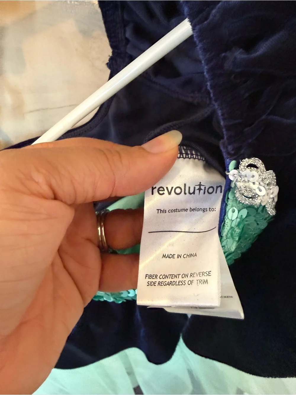 Revolution Dancewear blue and mint green ballet tutu costume velvet sequin